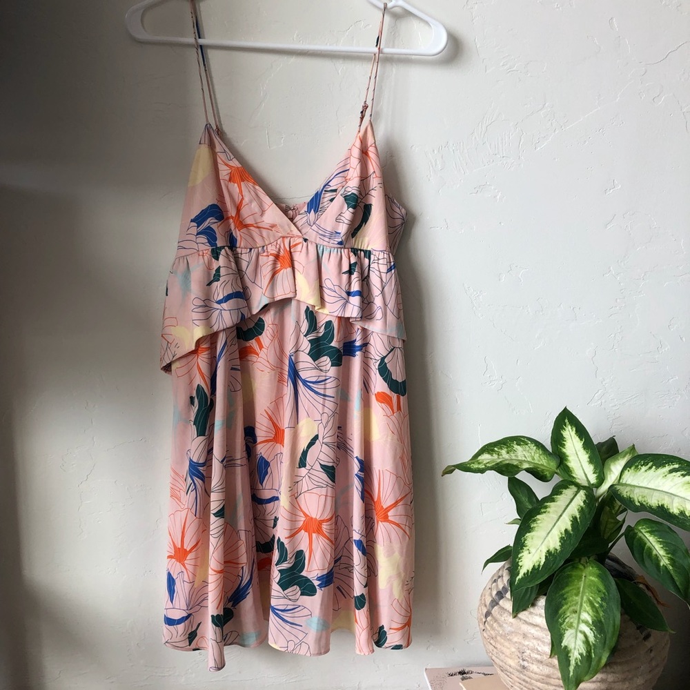 Kimchi Blue (Urban Outfitters) Floral Silk Dress
